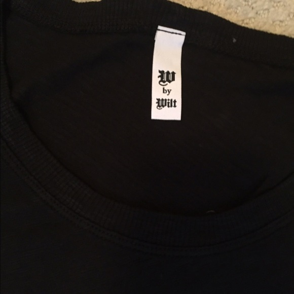 WILT black asymmetric hem short sleeve S - Picture 4 of 7